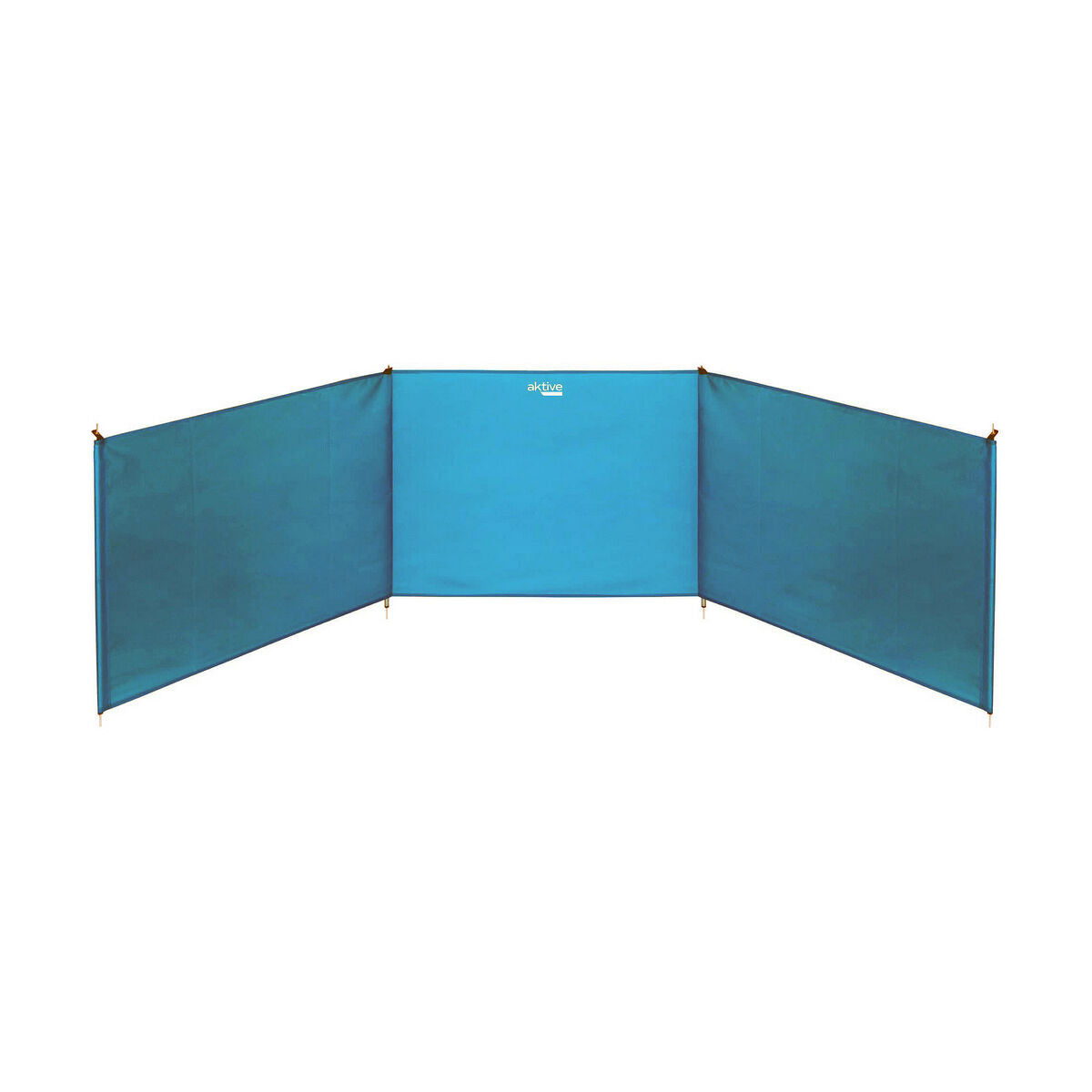 paravientos Aktive azul para exteriores en color azul, adecuado para proteger de viento y sol en espacios al aire libre.