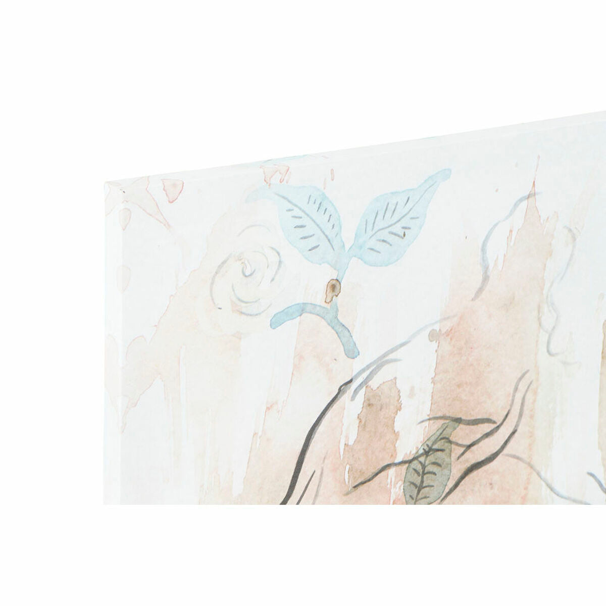 Lienzo DKD Home Decor Madera MDF decorativo en colores suaves y diseño abstracto neoclásico, tamaño 50 x 1,8 x 70 cm.