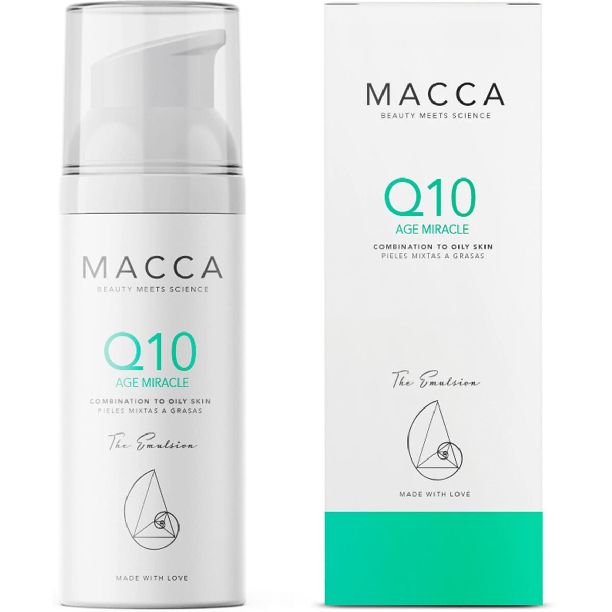 Macca anti-aging cream Q10 Age Miracle for combination to oily skin in 50 ml packaging.
