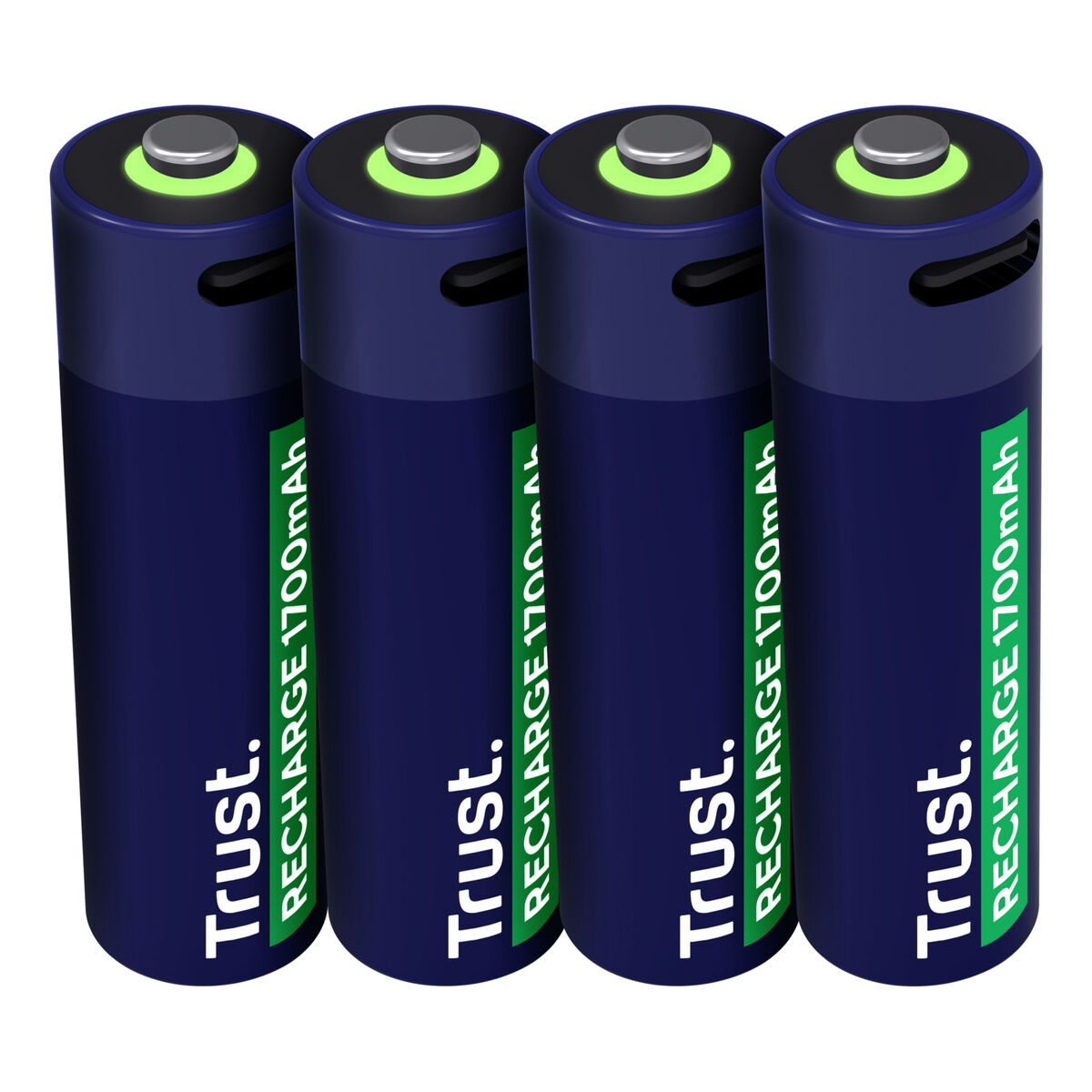 Pilas Trust 25631, pack de 4 baterías recargables Trust 25631, tecnología litio-ion, 1100mAh.