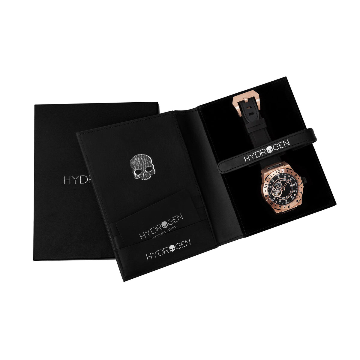 Reloj Vento Negro Oro Rosa