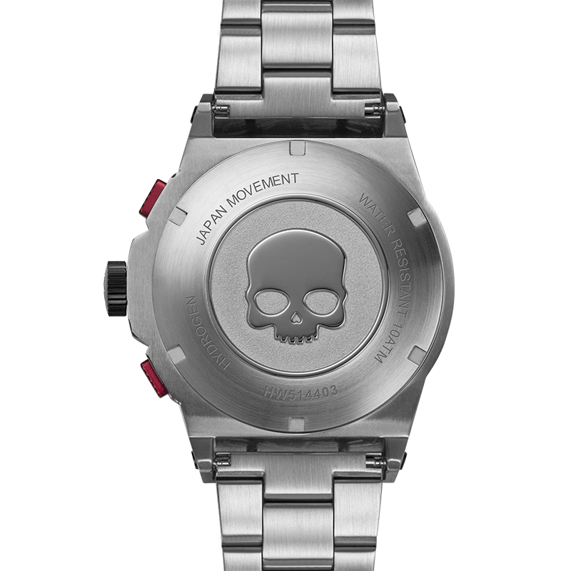 Reloj Cronógrafo Otto Chrono | Esfera Fibra de Carbono | Pulsera Acero Inoxidable | 44 mm