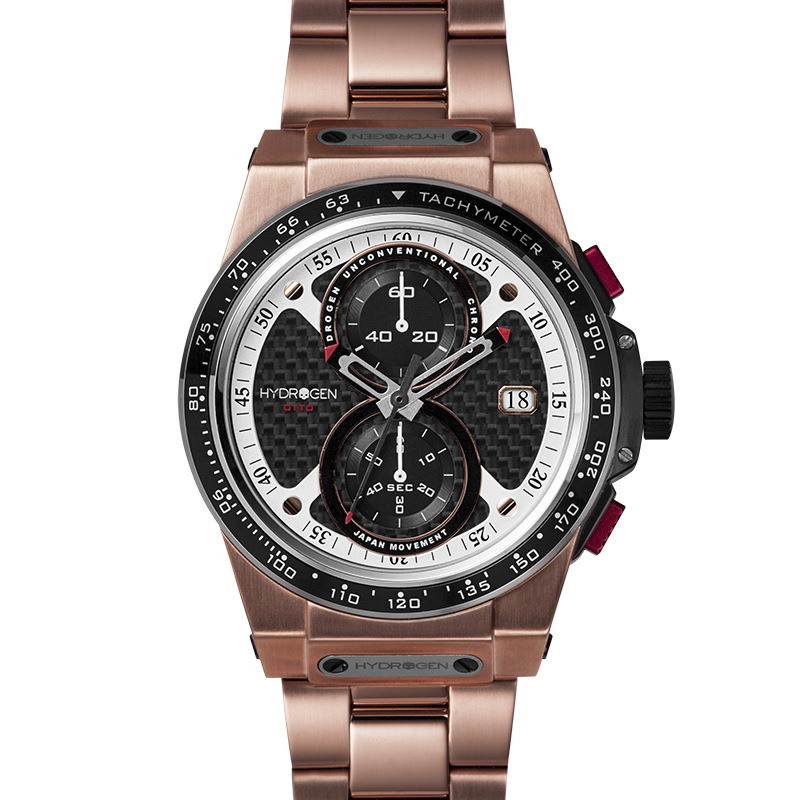 Reloj Otto Chrono Pulsera Todo Oro Rosa
