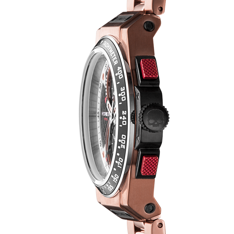 Reloj Otto Chrono Pulsera Todo Oro Rosa