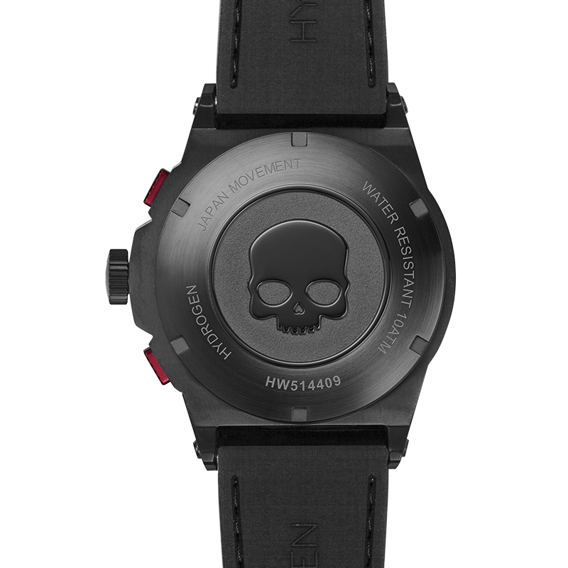 Reloj Cronógrafo Hydrogen Watch Otto Chrono | Acero Negro Iónico | Esfera Fibra de Carbono | 44 mm