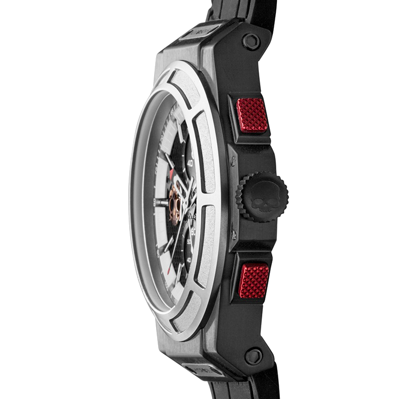 Reloj Cronógrafo Hydrogen Watch Otto Chrono | Acero Negro Iónico | Esfera Fibra de Carbono | 44 mm