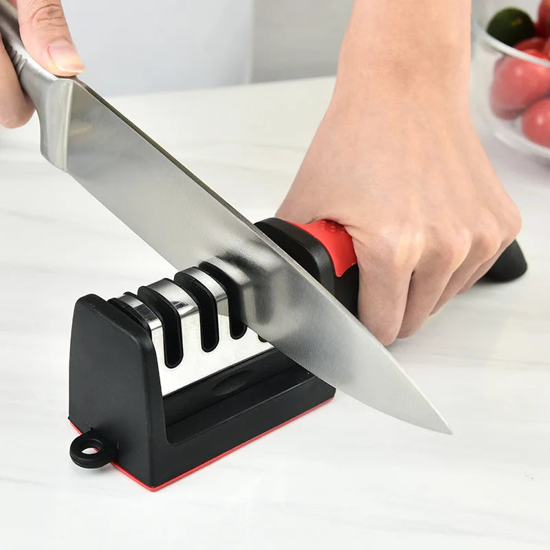 Afilador de Cuchillos Manual 4 Segmentos Multifunción para el Hogar