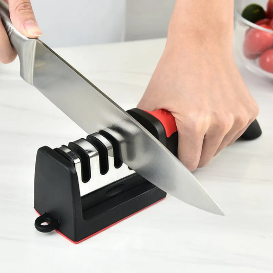 Afilador de Cuchillos Manual 4 Segmentos Multifunción para el Hogar