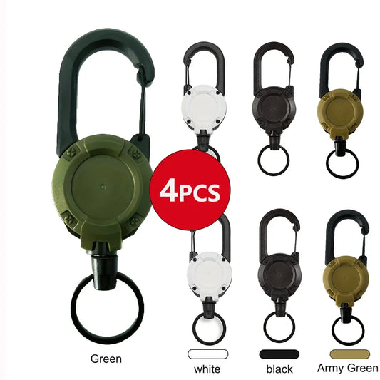 Portainsignias Retractiles con Llavero | Pack de 1, 2 o 4 Unidades | Resistente