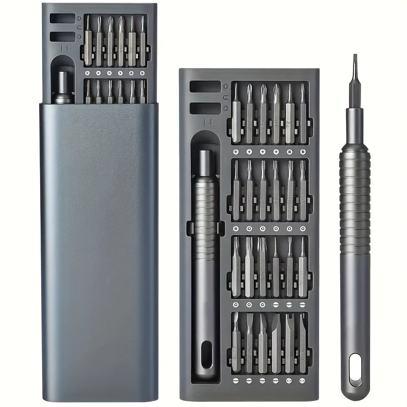 Set de Destornilladores Mini 25 en 1 | Cabeza Plana y Cruz | Pequeño y Compacto