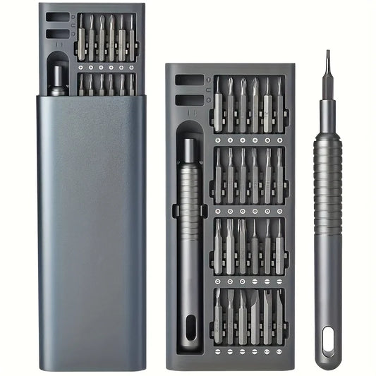 Set de Destornilladores Mini 25 en 1 | Cabeza Plana y Cruz | Pequeño y Compacto