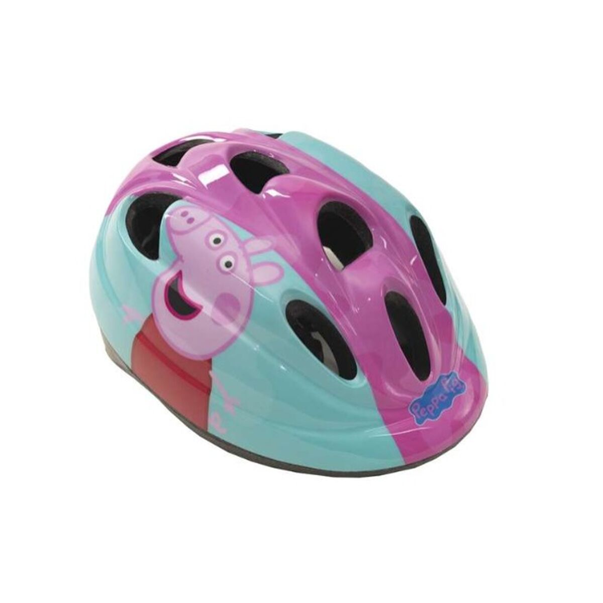 Casco de ciclismo Peppa Pig rosa, diseño divertido para niños, ideal para seguridad y estilo en el ciclismo.