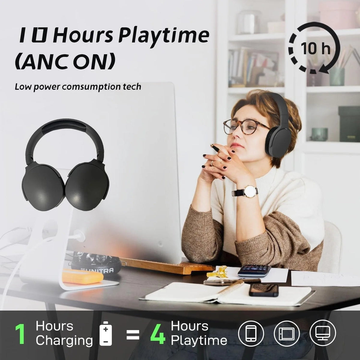 Auriculares Inalámbricos Bluetooth 5.3 | HIFI Estéreo | Micrófono HD | Plegables | TF y AUX
