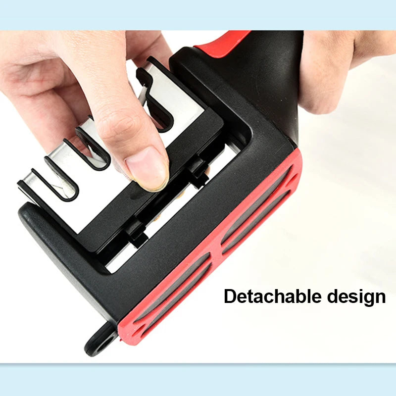 Afilador de Cuchillos Manual 4 Segmentos Multifunción para el Hogar