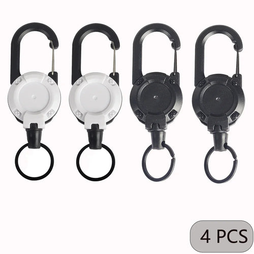 Portainsignias Retractiles con Llavero | Pack de 1, 2 o 4 Unidades | Resistente