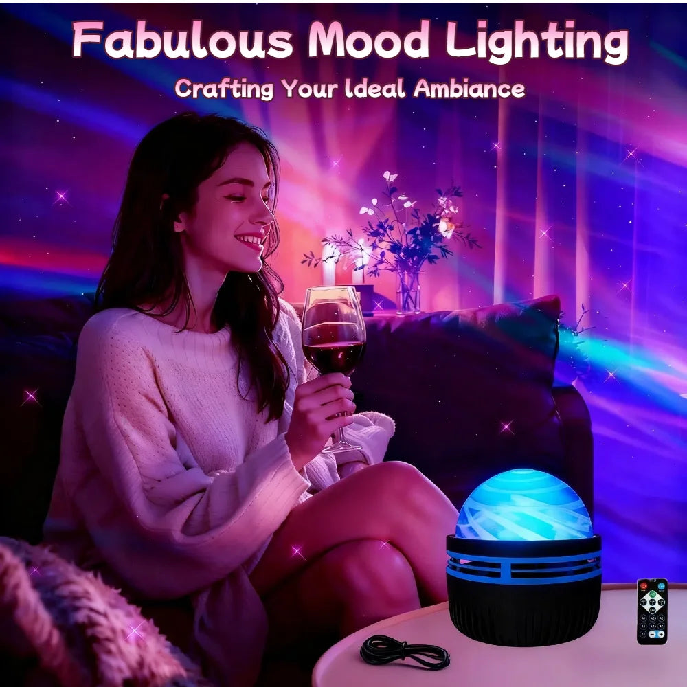 Proyector LED Galaxia RGB | Aurora, Nebulosa y Cielo Estrellado | Mando a Distancia | USB