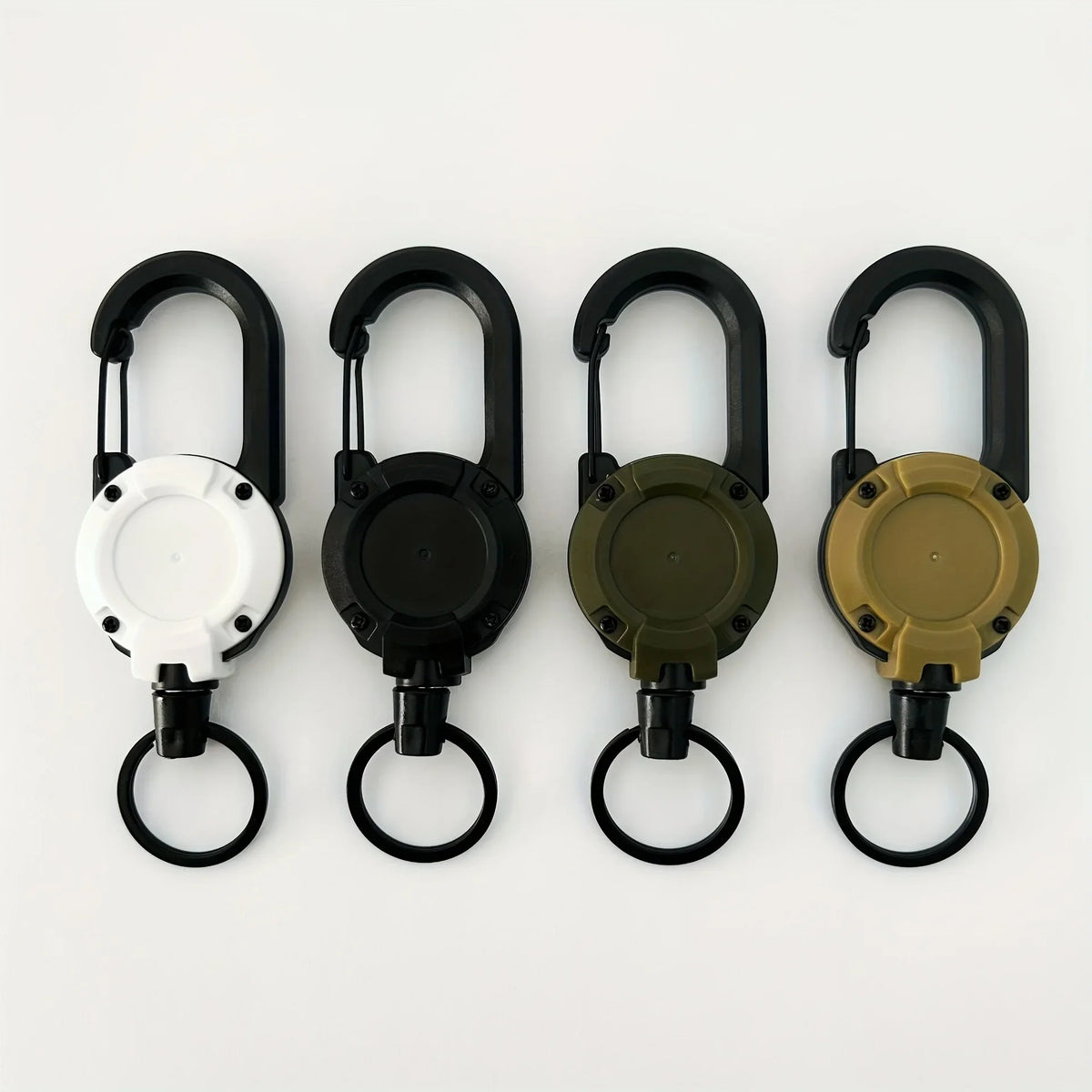 Portainsignias Retractiles con Llavero | Pack de 1, 2 o 4 Unidades | Resistente