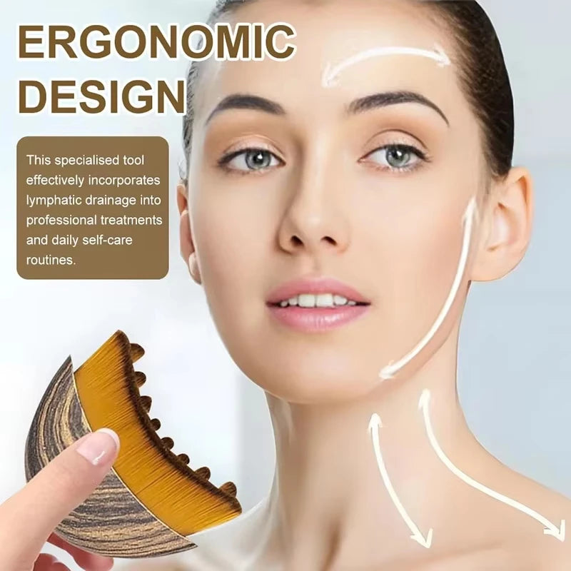 Cepillo Masajeador Facial | Drenaje Linfático | Contorno de Mandíbula y Mentón | Esculpido Facial