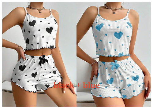 Pijama Mujer 2 Piezas | Top Tirantes y Short | Tallas S-XL