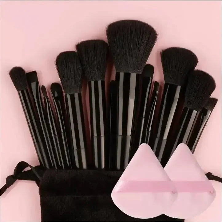 Set de Brochas de Maquillaje Profesional 13 piezas | Kabuki, Difuminadoras, Base y Sombras
