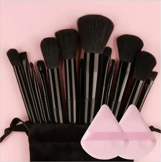 Set de Brochas de Maquillaje Profesional 13 piezas | Kabuki, Difuminadoras, Base y Sombras
