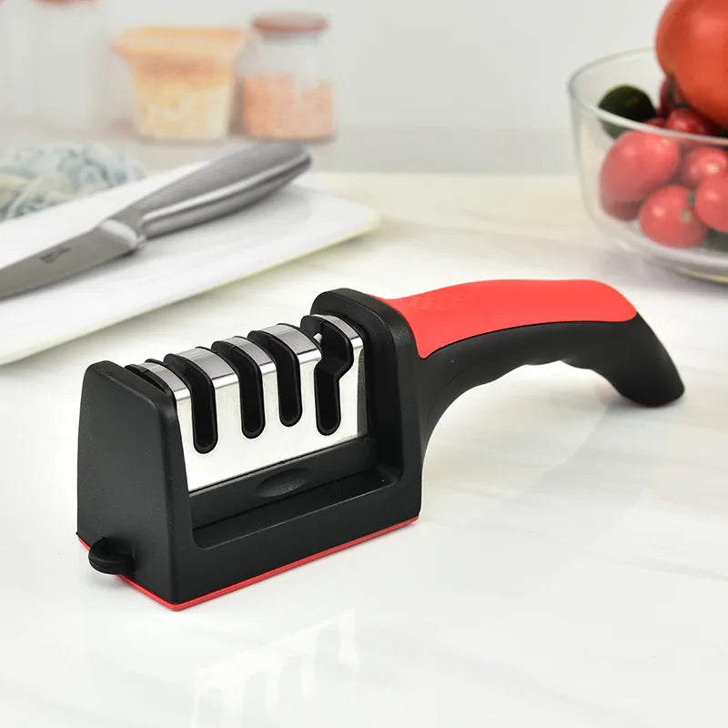 Afilador de Cuchillos Manual 4 Segmentos Multifunción para el Hogar