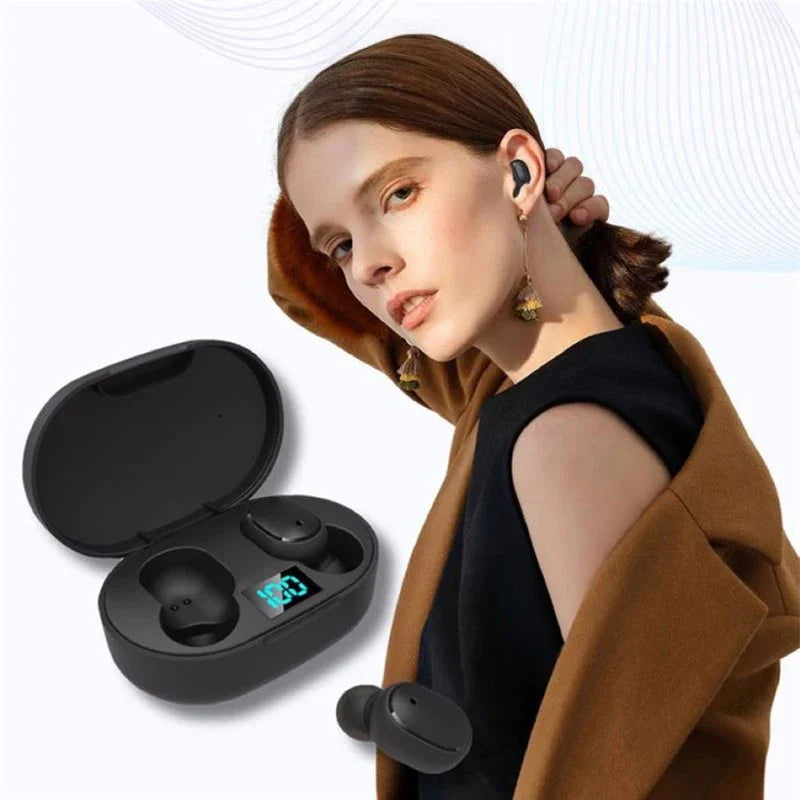 Auriculares Bluetooth TWS E6S Inalámbricos con Mic | Pantalla LED | Cancelación de Ruido