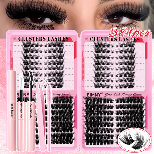 Kit de extensiones de pestañas (720/200 unidades) para un acabado voluminoso y esponjoso.