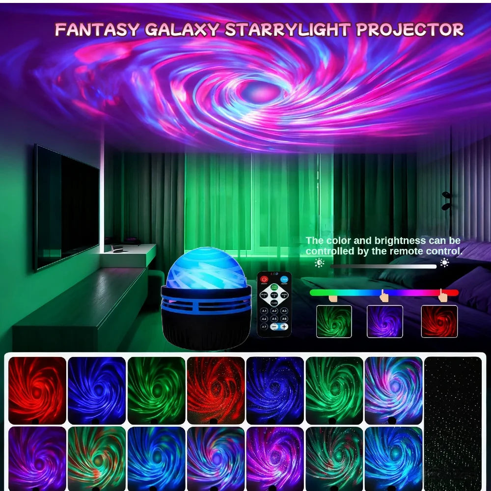 Proyector LED Galaxia RGB | Aurora, Nebulosa y Cielo Estrellado | Mando a Distancia | USB