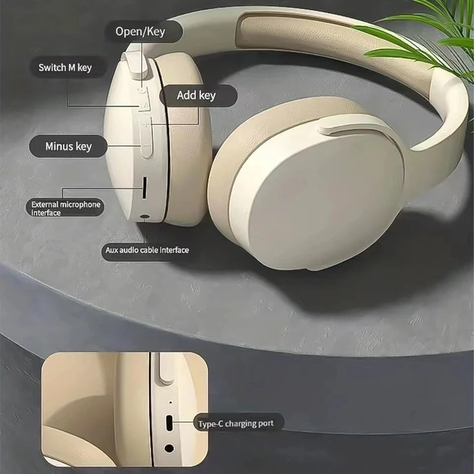 Auriculares Inalámbricos Bluetooth 5.3 | HIFI Estéreo | Micrófono HD | Plegables | TF y AUX