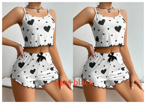 Pijama Mujer 2 Piezas | Top Tirantes y Short | Tallas S-XL