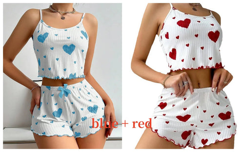 Pijama Mujer 2 Piezas | Top Tirantes y Short | Tallas S-XL