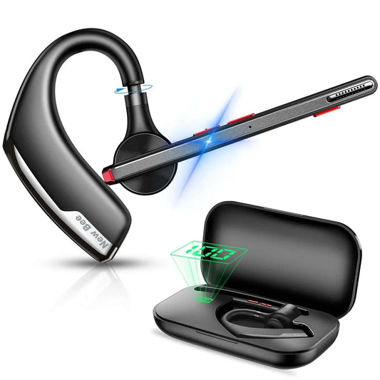 M51 Bluetooth 5.2 Wireless Headset Earphones Headphone with Dual-Mic CVC8.0 Noise Cancelling Handsfree Business Earbuds