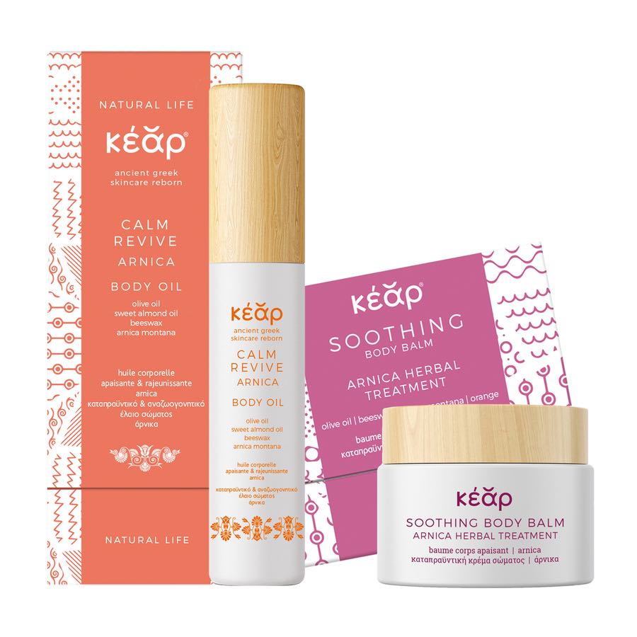 Kit de Cuidado Corporal weKear «Revive Repair» | Aceite y Bálsamo con Árnica | Cosmética Natural Griega