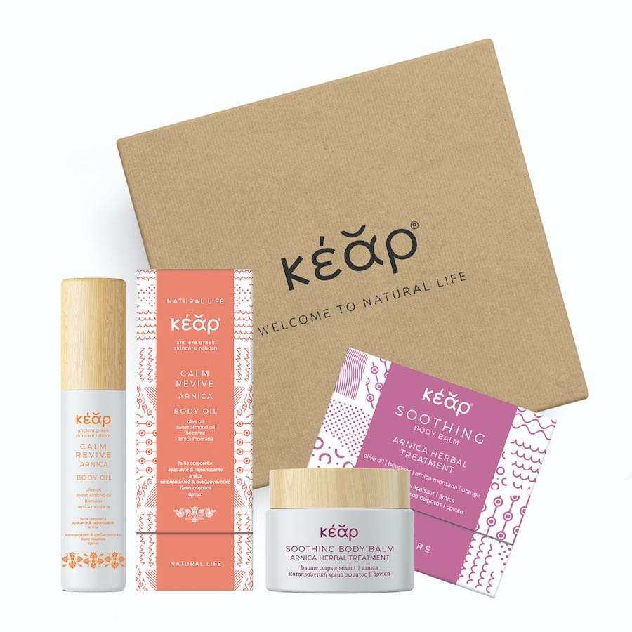 Kit de Cuidado Corporal weKear «Revive Repair» | Aceite y Bálsamo con Árnica | Cosmética Natural Griega