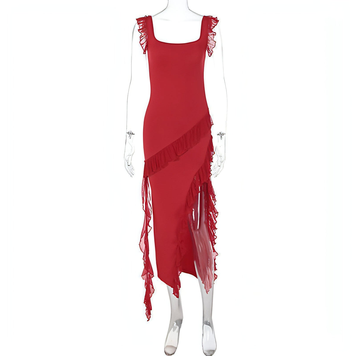 Vestido de Verano con Costuras Decorativas | Largo | Sin Mangas | Mujer