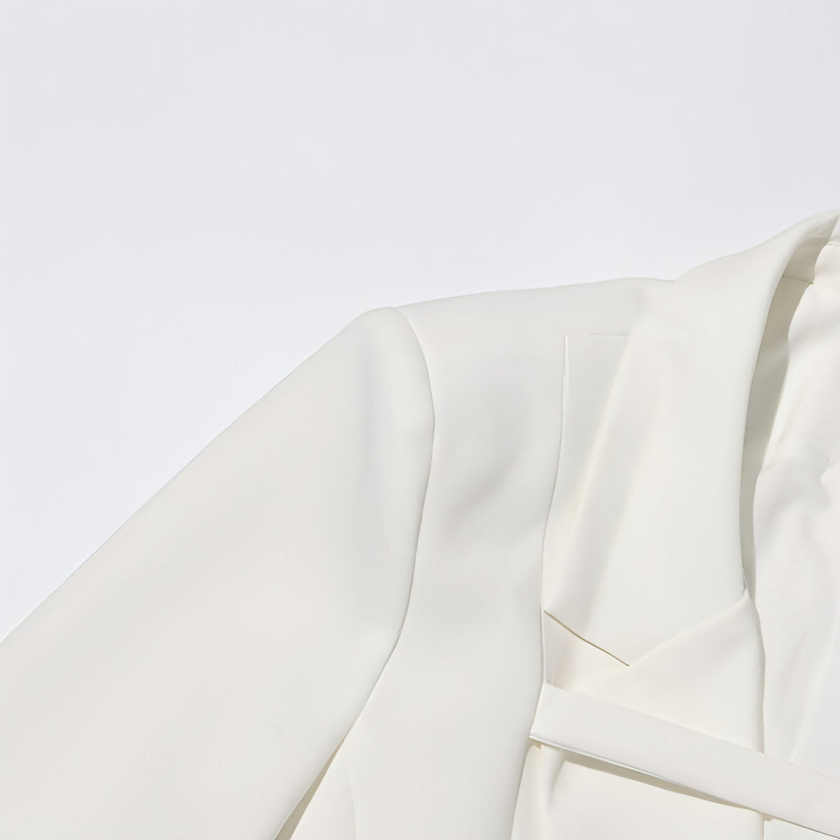 Chaqueta de Traje Slim Fit Patchwork | Mujer | Tejido Premium | Color Blanco