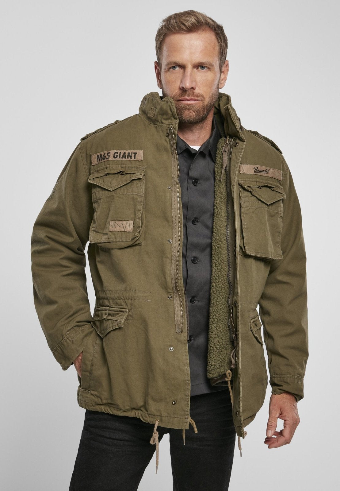 Brandit M65 Giant Winter Jacket | Chaqueta de Campo con Forro Interior Extraíble | Hombre