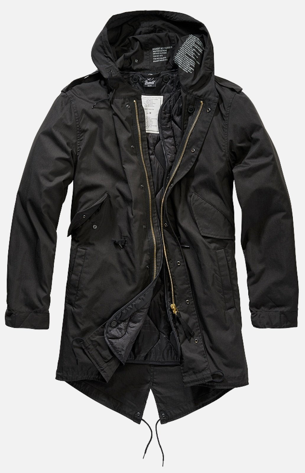 Parka Militar M51 Brandit | Forro Térmico Extraíble | Capucha | Estilo Urbano | Hombre | Tallas S-3XL
