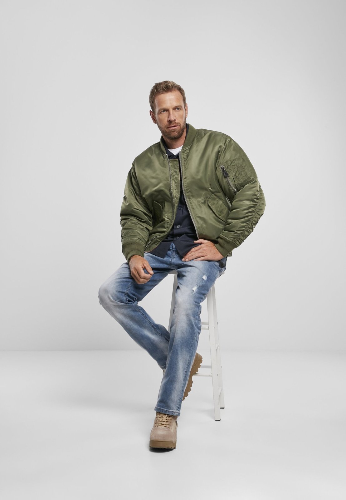 Cazadora Bomber MA1 | Chaqueta Piloto Hombre | Brandit | Resistente al Viento