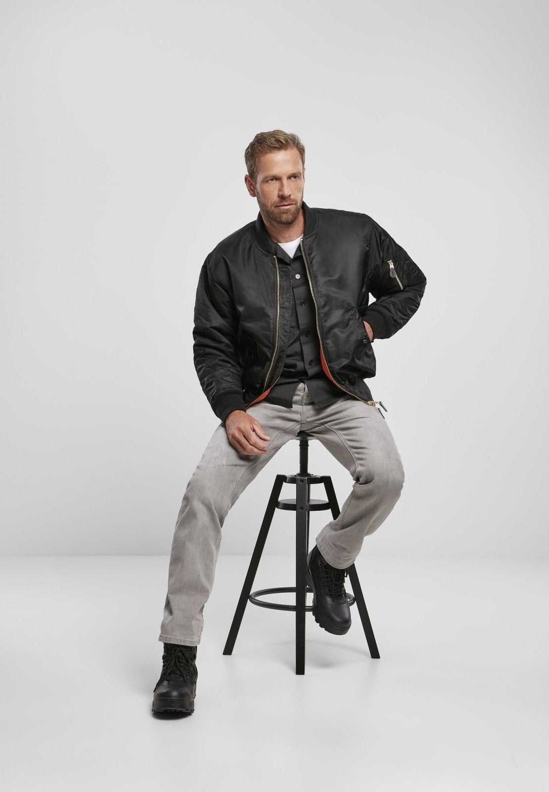Cazadora Bomber MA1 | Chaqueta Piloto Hombre | Brandit | Resistente al Viento