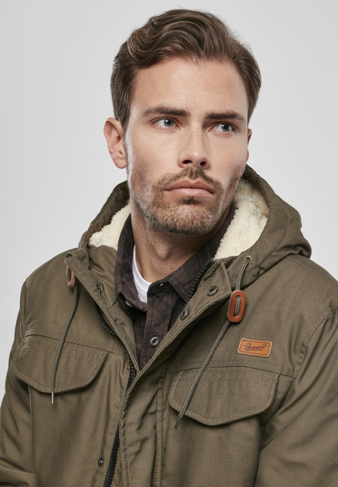 Brandit Marsh Lake Parka | Chaqueta Fishtail con Forro de Peluche | Hombre