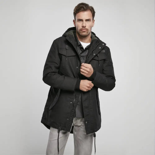 Brandit Marsh Lake Parka | Chaqueta Fishtail con Forro de Peluche | Hombre