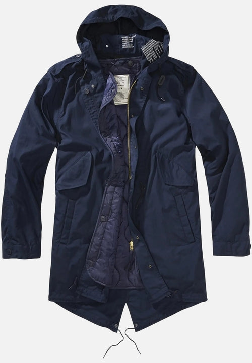 Parka Militar M51 Brandit | Forro Térmico Extraíble | Capucha | Estilo Urbano | Hombre | Tallas S-3XL