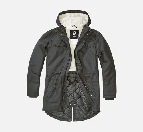 Brandit Marsh Lake Parka | Chaqueta Fishtail con Forro de Peluche | Hombre