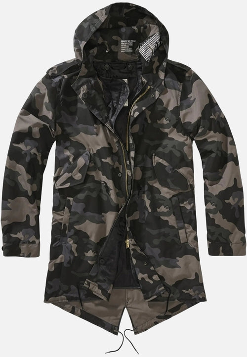 Parka Militar M51 Brandit | Forro Térmico Extraíble | Capucha | Estilo Urbano | Hombre | Tallas S-3XL