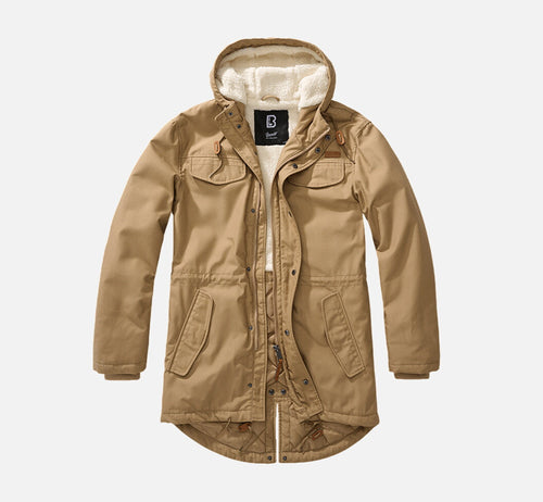Brandit Marsh Lake Parka | Chaqueta Fishtail con Forro de Peluche | Hombre